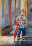 Singing in the Rain, Oil on Canvas, 70 x 50 cm, 2019 - Private Collection